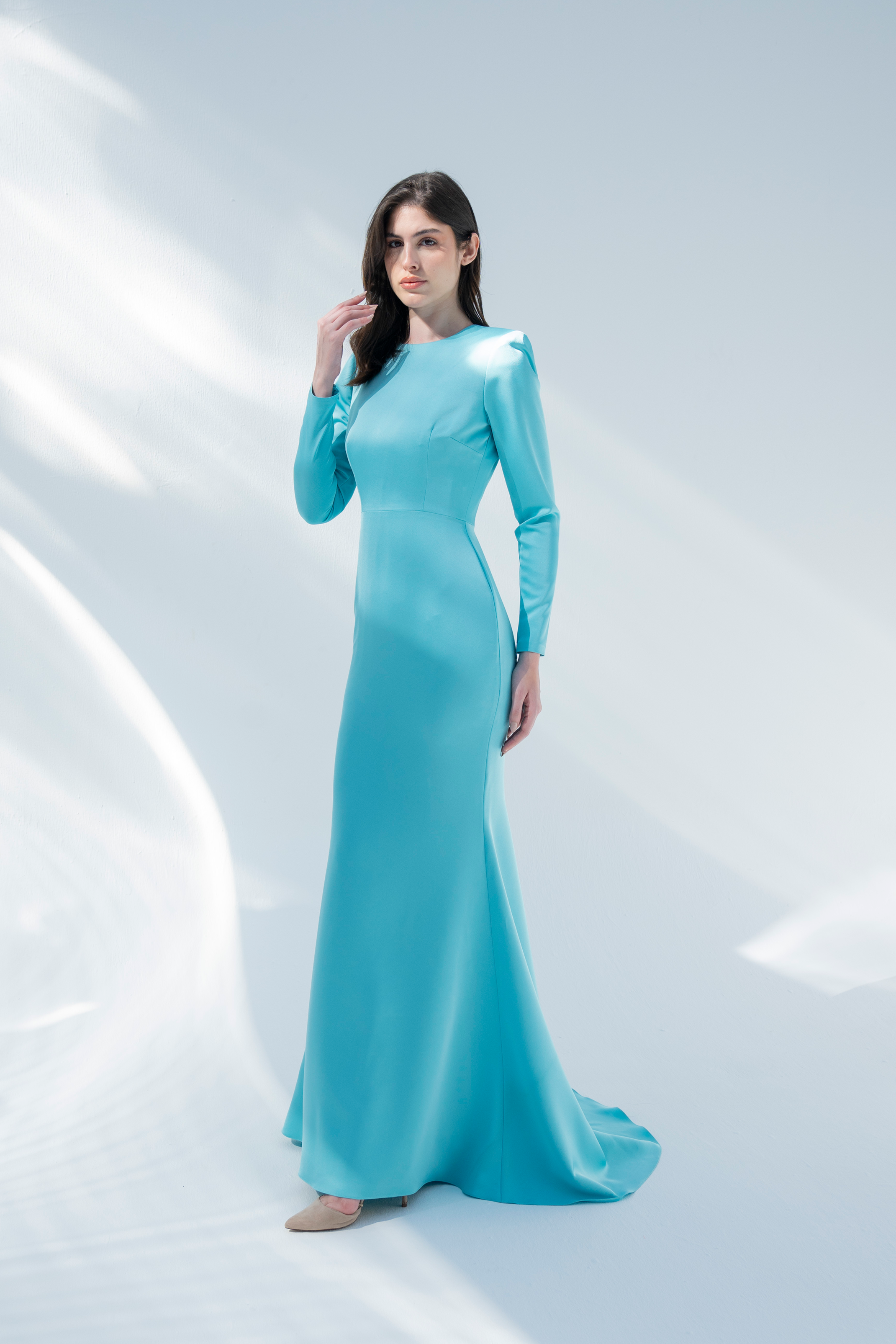 princess polly baby blue dress MINUETO BLUE TIGER DRESS main image 1